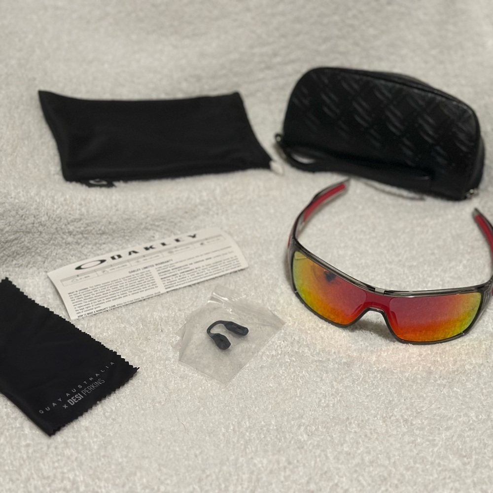 Oakley Red and Black Sunglasses